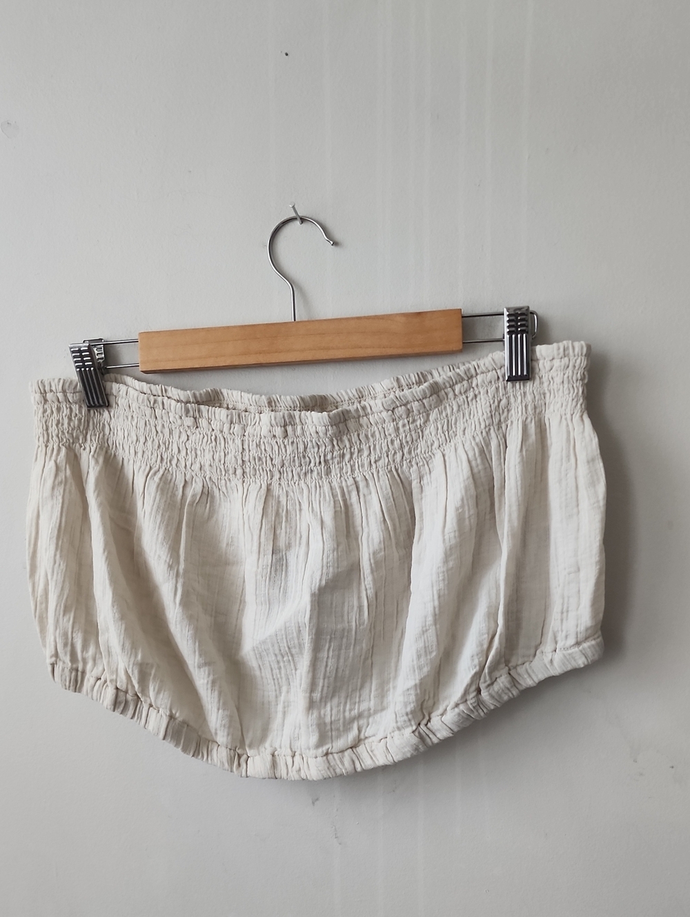 Universal Thread Cream Smocked Off-Shoulder Top